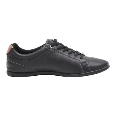 LACOSTE Low Top Trainers Black Leather Womens UK 5.5
