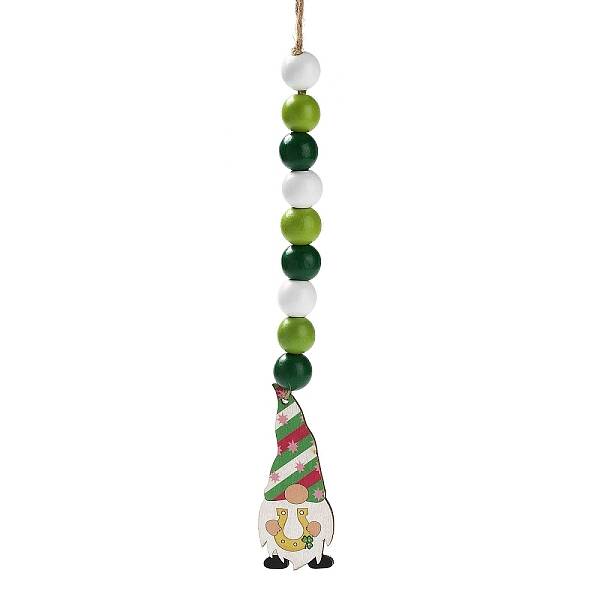 Saint Patrick's Day Wood Gnome Pendant Decoration