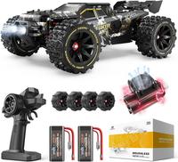 DEERC 1:14 Fast Brushless RC Cars, Max 50+ MPH, 2 3S Lipo Batteries 4x4 Waterproof RC Truck, All Terrain RC Truggy for Snow,S...
