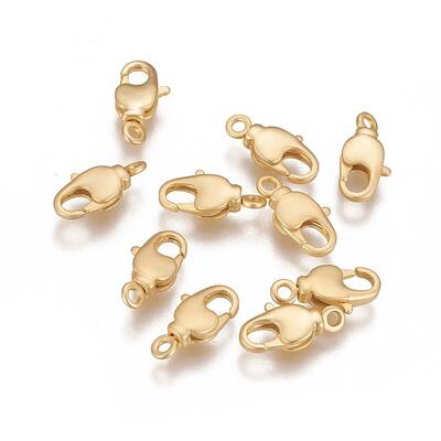 Brass Swivel Lobster Claw Clasps