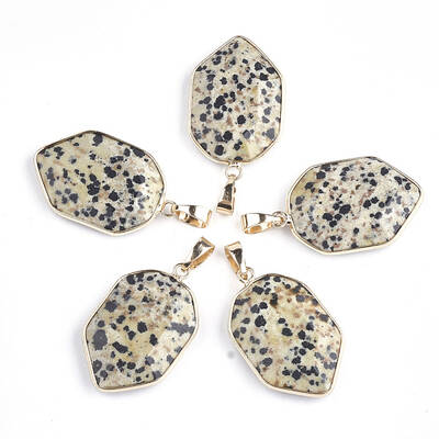 Natural Dalmatian Jasper Pendants