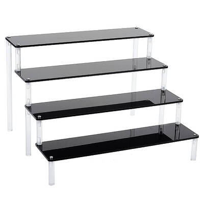 4-Tier Assembled Transparent Acrylic Organizer Display Risers