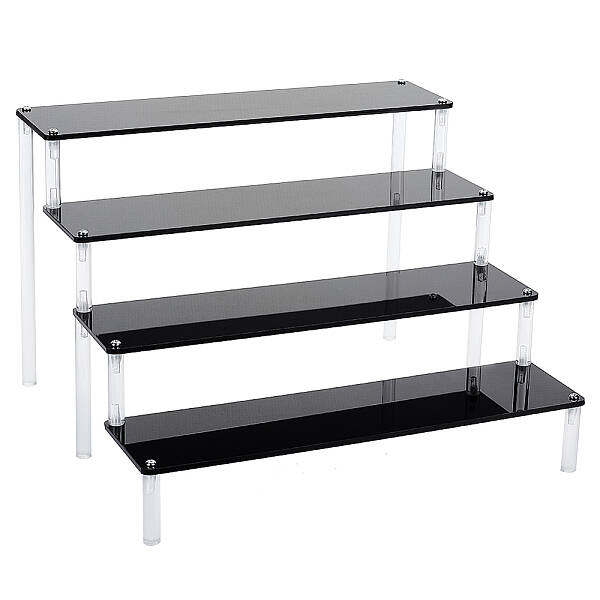 4-Tier Assembled Transparent Acrylic Organizer Display Risers