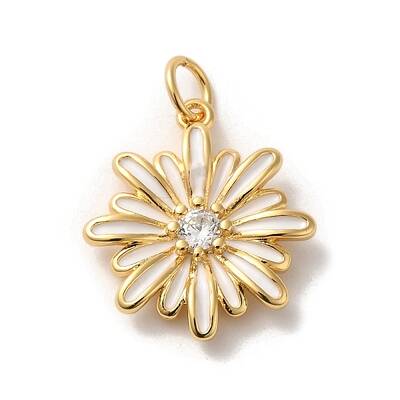 Brass Micro Pave Cubic Zirconia Pendants