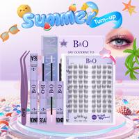 No Lash Map Series l Lazy Girl Natural Lashes,Ultra-Thin Invisible Band,80pcs Lash Clusters,C Curl for DIY Springtok Lashes E...