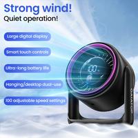 Gaiatop Desk Fan, Touch-Control LED Display, Small Portable 5-Speed Fan with Strong Airflow, Ultra-Quiet 4000mAh Rechargeable...