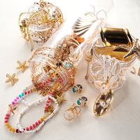 Ocean style jewelry jar- Jewelry Box for Women, Summer Gift Set (Necklace, Earrings, Rings) - Unique Birthday Gift for Her