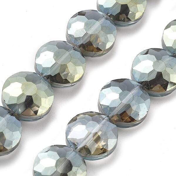 Electroplate Transparent Glass Beads Strands