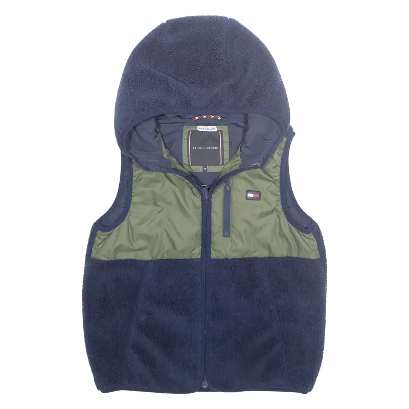 TOMMY HILFIGER Boys Gilet Blue Hooded L