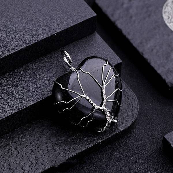 Natural Obsidian Pendants