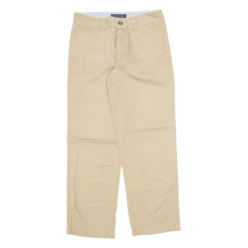 TOMMY HILFIGER Chino Trousers Beige Regular Straight Boys W28 L28