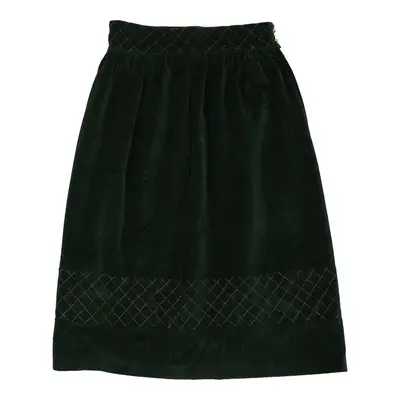 Unbranded Midi Skirt - 26W UK 6 Green Velvet