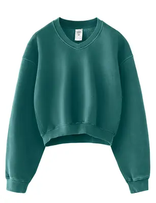 Hatant hoodie Cozy up in Vintage Style with our Y2K Acid Wash Fleece V-Neck - Soft Fabric Women Sweatshirt , Athletic Fit, an...