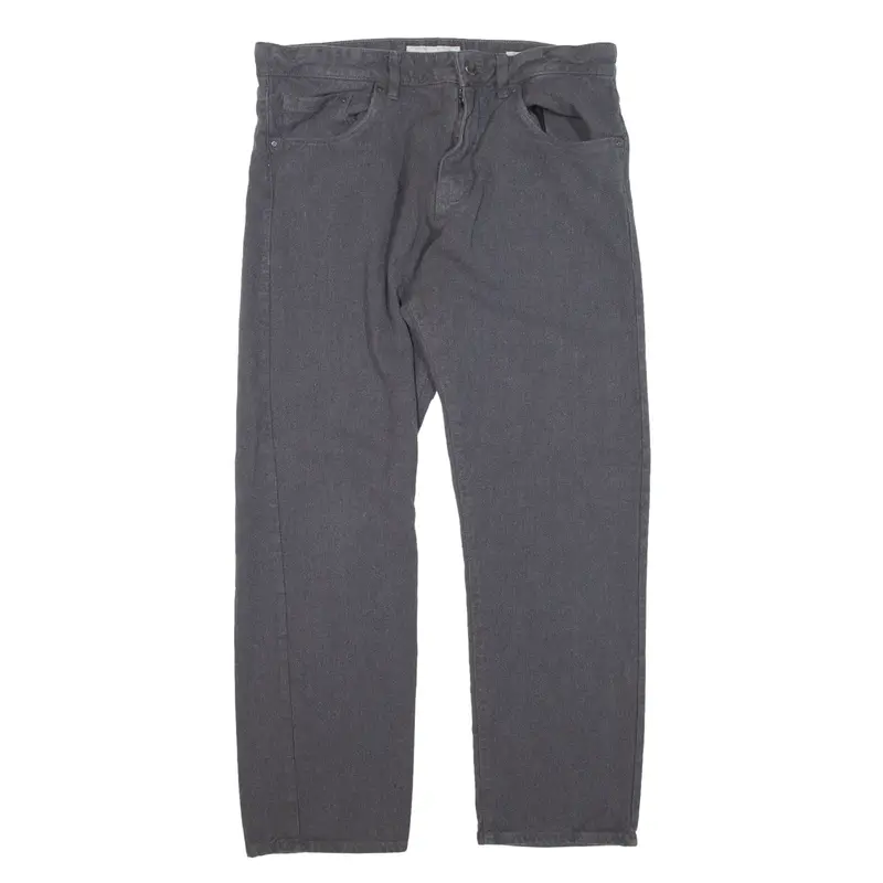 CALVIN KLEIN Trousers Grey Regular Straight Womens W34 L26