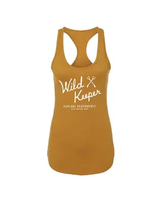 Wild Keeper Script Racerback Tank | Pollen | Size: XL