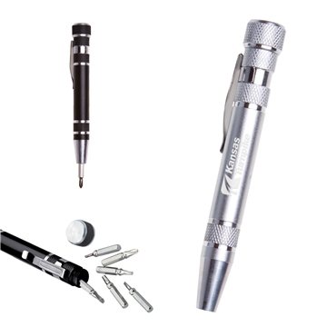 100 Custom Aluminum Pen-Style Tool Kit - 8 Piece & Magnetic