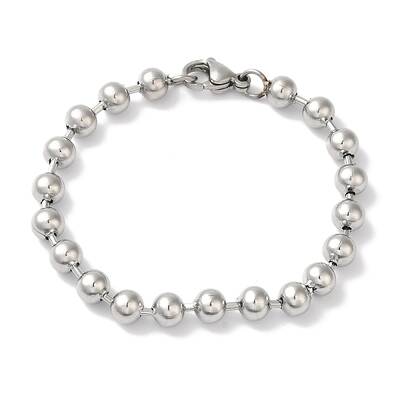 Non-Tarnish 304 Stainless Steel Beads Ball Chain Bracelets for Women