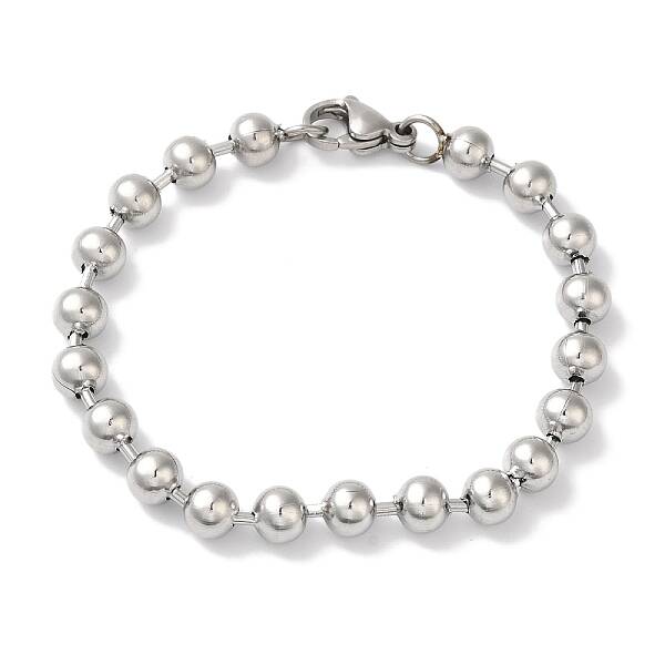 Non-Tarnish 304 Stainless Steel Beads Ball Chain Bracelets for Women