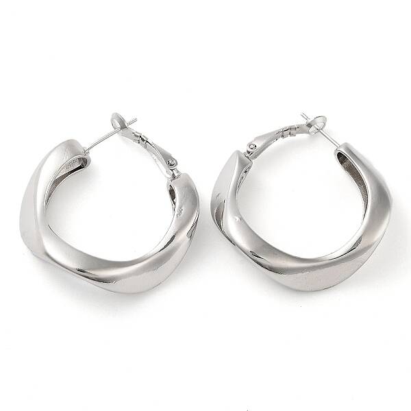 Brass Hoop Earrings