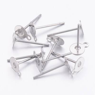 Non-Tarnish 304 Stainless Steel Stud Earring Settings
