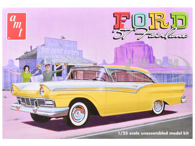 Skill 2 Model Kit 1957 Ford Fairlane Hardtop 3-in-1 Kit 1/25 Scale Model by AMT