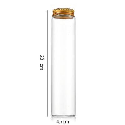 Column Glass Screw Top Bead Storage Tubes