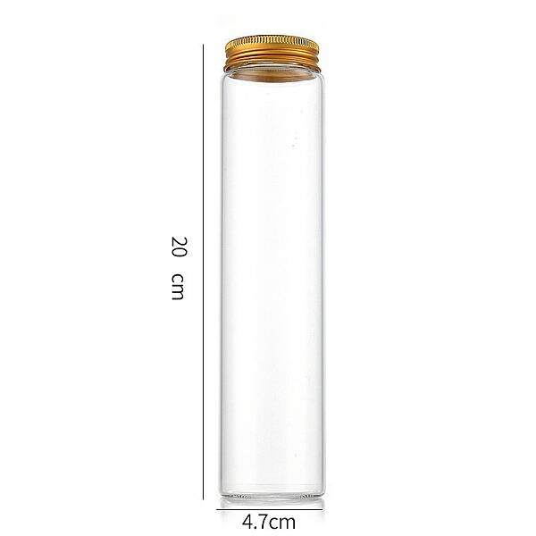 Column Glass Screw Top Bead Storage Tubes