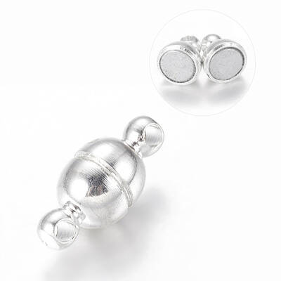 Round Brass Magnetic Clasps with Loops
