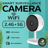 【Alaga AI 2K FHD MINI 2.4G/5G WiFi Camera】with 3-Year Warranty, Dual-Band, Night Vision, Human/Pets Detection Security Mo...