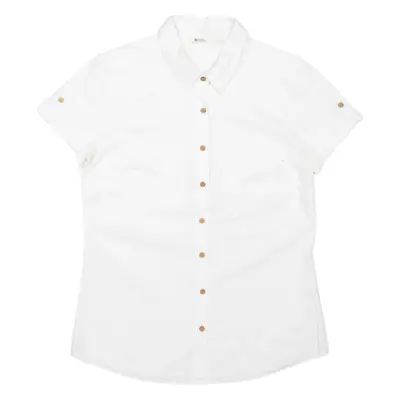 MOUNTAIN WAREHOUSE Womens Plain Shirt White UK 8