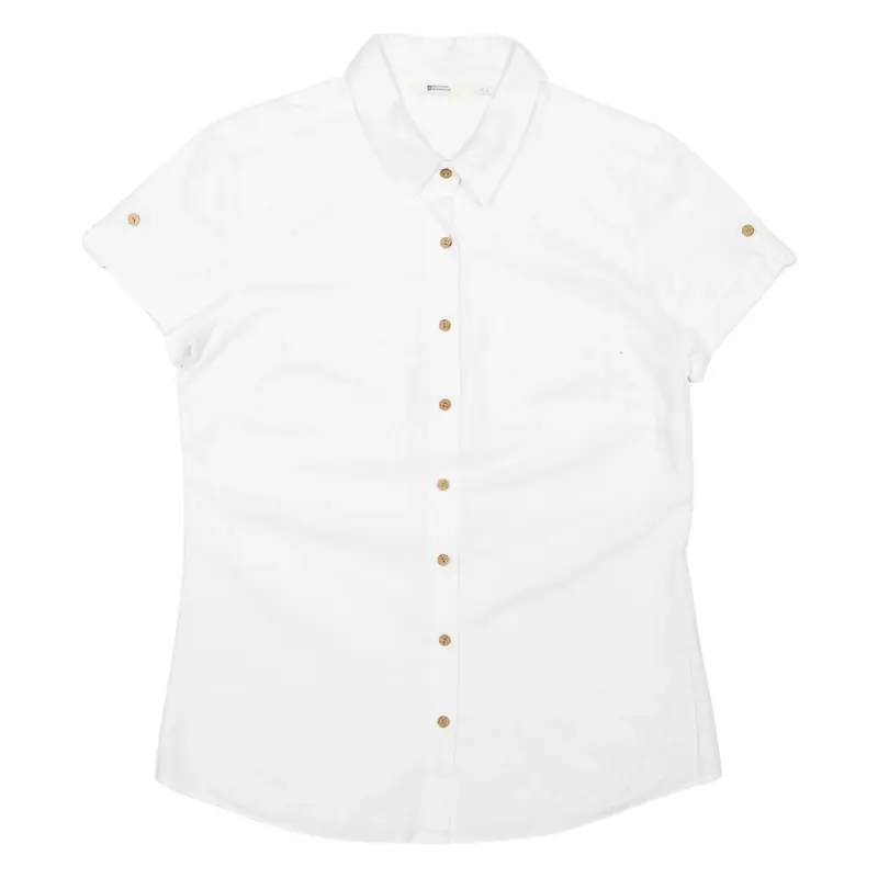 MOUNTAIN WAREHOUSE Womens Plain Shirt White UK 8