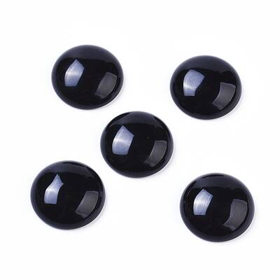 Natural Dyed & Heated Black Agate Cabochons