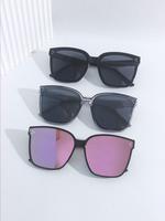 Simple Thin Sunglasses for Everyday Use, Summer Modern Fashion Black Sunglasses, New Fashion Travel Accessories for Women & M...