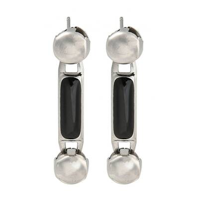 304 Stainless Steel Enamel Stud Earrings