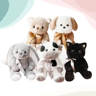 uoozii Non-Shedding Series 12 | 2 Pounds Bunny Cow Cat Dog Teddy Bear Weighted Stuffed Animals Unscented Microwavable & Coo...