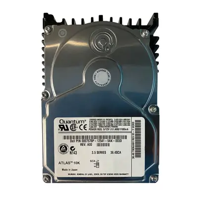 007578P Dell 36GB 10000RPM Ultra-160 SCSI 80-Pin Hot Swap 2MB 3.5-inch HDD
