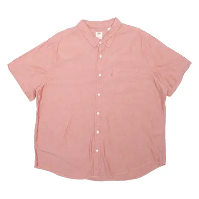 LEVI'S Mens Plain Shirt Red 2XL