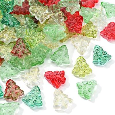 100Pcs Transparent Glass Beads