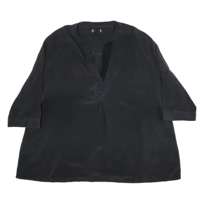 Womens Top Black V-Neck 2XL