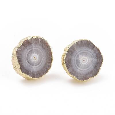 Natural Dyed Quartz Stud Earrings