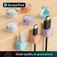 Cable Management Holder, 3 Counts/set Wall Mounted Cable Organizer, Pastel Color Desktop Cable Organizer Storage Management C...