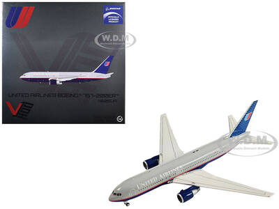 Boeing 767-200ER Commercial Aircraft United Airlines (N609UA) Gray with Blue Tail 1/400 Diecast Model Airplane by V1:400