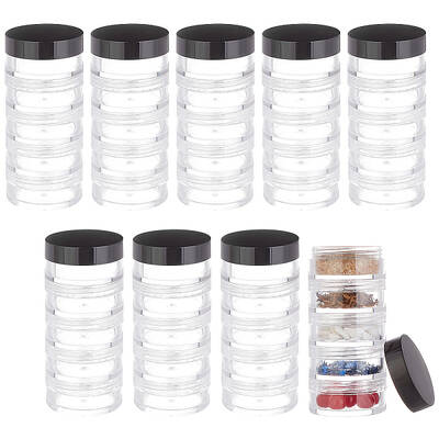 Plastic Bead Screw Together Stacking Jars