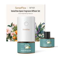 SenseFlow SF101 Air Fragrance Diffuser - Adjustable Atomizer, Essential Oil Kit, 120-Day Aroma, LED Light, 2 Essential Oils, ...