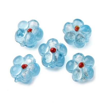 Handmade Silver Foil Glass Lampwork Beads