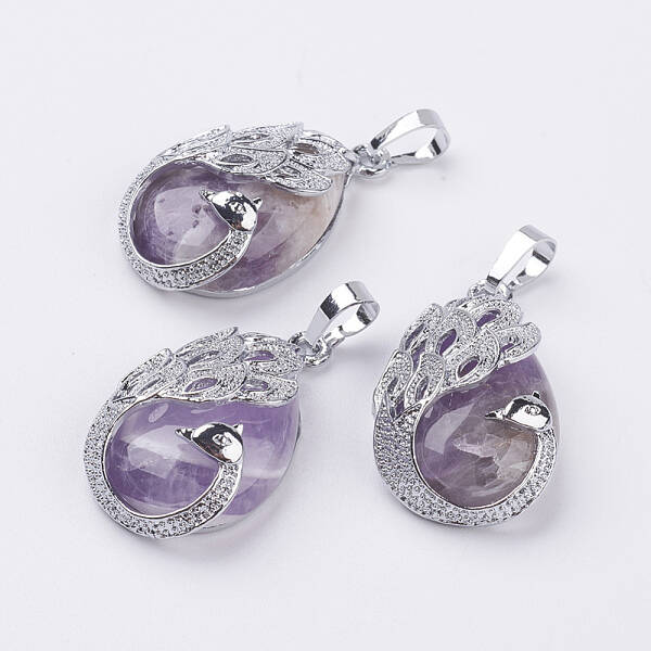 Natural Amethyst Pendants