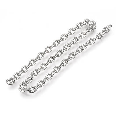 Tarnish Resistant 201 Stainless Steel Cable Chains