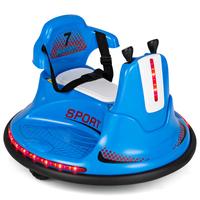[Costway]- 12V Toddler Bumper Car, Dual Joysticks, Flashing LED Light & Music,360 Degree Spin, Electric Vehicle Ride on Toys,...