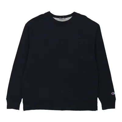 Champion Sweatshirt - XL Navy Cotton Blend