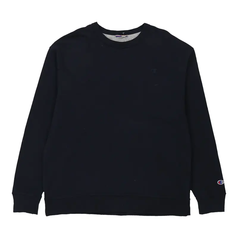 Champion Sweatshirt - XL Navy Cotton Blend